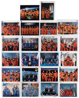 Lot #571 Space Shuttle (22) Signed Crew Photographs