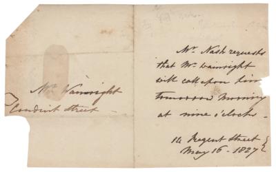 Lot #612 John Nash Autograph Letter Signed - Image 1