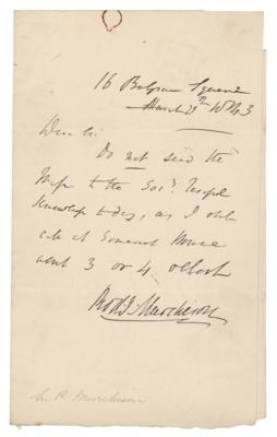 Lot #330 Roderick Murchison Autograph Letter Signed - Image 1