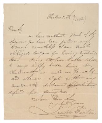 Lot #616 Joseph Paxton Autograph Letter Signed - Image 1