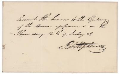 Lot #372 Robert Stephenson Autograph Document