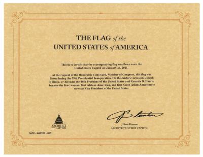 Lot #73 Joe Biden 2021 Inauguration Flag - Image 2