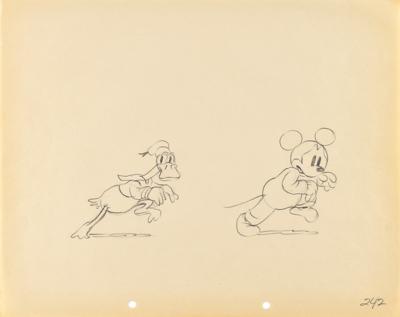 Lot #1071 Mickey Mouse and Donald Duck production drawing from Mickey's Service Station - Image 1