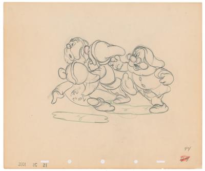 Lot #1085 Four Dwarfs production drawing from Snow White and the Seven Dwarfs - Image 1