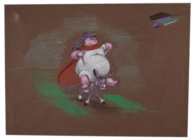 Lot #985 Bacchus and Jacchus production concept storyboard painting from Fantasia - Image 1