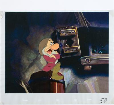 Lot #962 Grumpy production cel from Snow White and the Seven Dwarfs - Image 2
