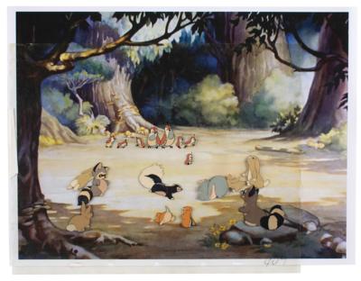 Lot #1079 Forest Animals production cel from Snow White and the Seven Dwarfs
