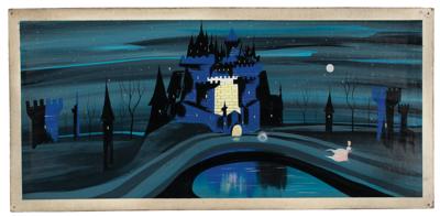 Lot #1030 Mary Blair concept panorama storyboard painting from Cinderella - Image 1