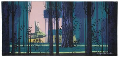 Lot #1042 Eyvind Earle storyboard painting from Sleeping Beauty - Image 1