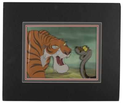 Lot #1016 Shere Khan and Kaa production cels on master background from The Jungle Book - Image 1
