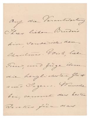 Lot #719 Cosima Wagner Autograph Letter Signed - Image 2