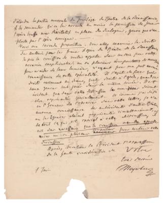 Lot #710 Giacomo Meyerbeer Autograph Letter Signed - Image 3