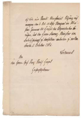 Lot #246 Otto von Bismarck Autograph Letter Signed