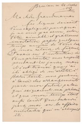 Lot #284 Frederick III of Germany Autograph Letter Signed