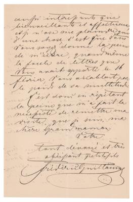 Lot #284 Frederick III of Germany Autograph Letter Signed - Image 3