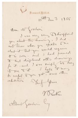 Lot #670 John Ruskin Autograph Letter Signed - Image 1