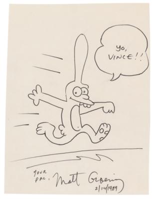 Lot #1203 Matt Groening Original Sketch