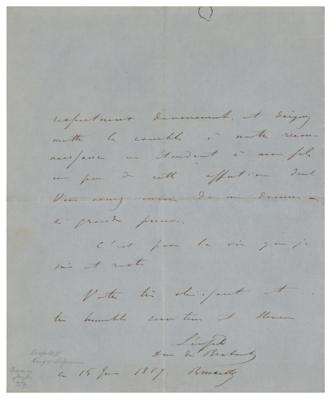 Lot #317 King Leopold II of Belgium Autograph Letter Signed - Image 3