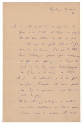 Lot #640 Georg Brandes Autograph Letter Signed - Image 1