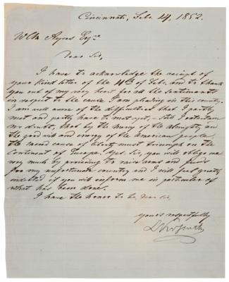 Lot #319 Lajos Kossuth Letter Signed