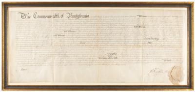 Lot #172 Benjamin Franklin Document Signed