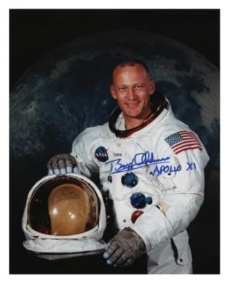 Lot #500 Buzz Aldrin Signed Photograph