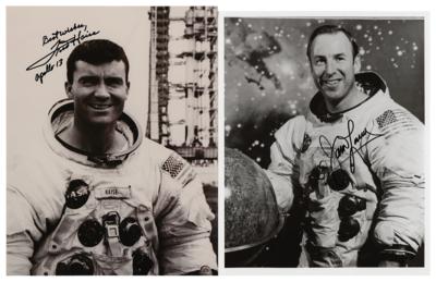 Lot #553 James Lovell and Fred Haise (2) Signed Photographs - Image 1