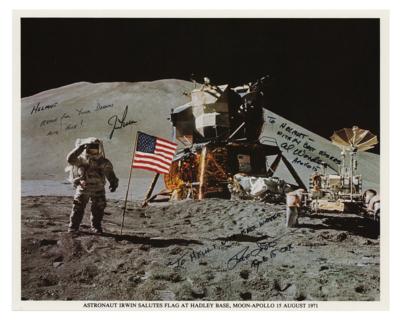 Lot #509 Apollo 15 Signed Photograph