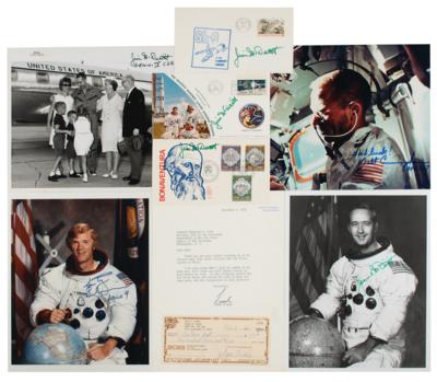 Lot #528 Early Apollo Missions (9) Signed Items