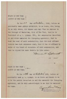 Lot #216 Arnold Rothstein Document Signed - Image 2