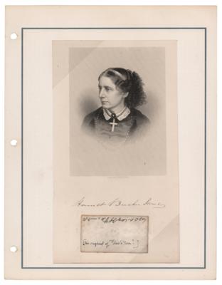 Lot #632 Harriet Beecher Stowe: Josiah Henson Signature - Image 1