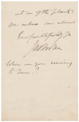 Lot #301 Joseph Dalton Hooker Autograph Letter Signed - Image 3