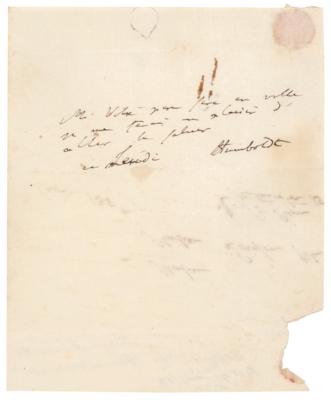 Lot #197 Alexander von Humboldt Autograph Letter Signed - Image 3