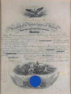 Lot #151 William H. Taft Document Signed as
