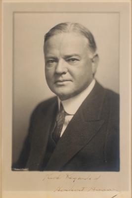 Lot #117 Herbert Hoover Signed Photograph