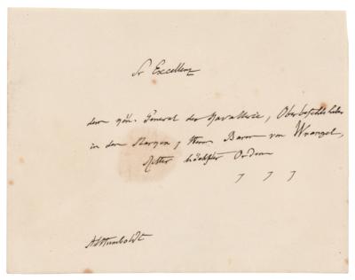Lot #305 Alexander von Humboldt Signed Envelope Panel - Image 1