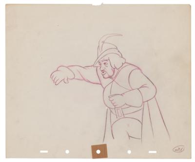 Lot #1084 Huntsman production drawing from Snow White and the Seven Dwarfs - Image 1