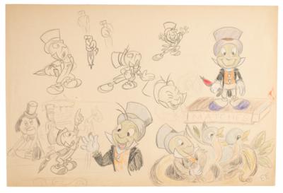 Lot #1100 Frank Follmer panoramic concept drawing for Pinocchio - Image 2