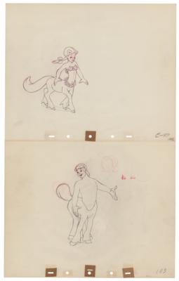 Lot #995 Melinda and Brutus production drawings from Fantasia - Image 1