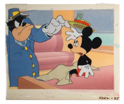 Lot #980 Mickey Mouse and Black Pete production keymaster background set-up from Mr. Mouse Takes a Trip - Image 1