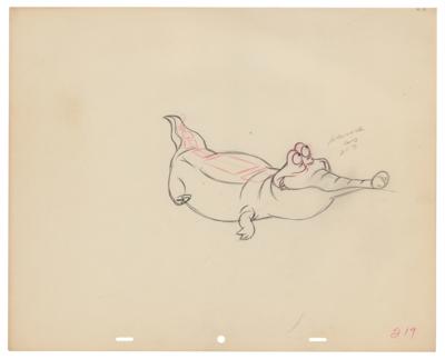Lot #1115 Tick-Tock the Crocodile production drawing from Peter Pan