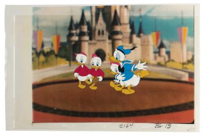 Lot #1118 Donald Duck and Nephews production cel from the Disneyland TV Show - Image 1