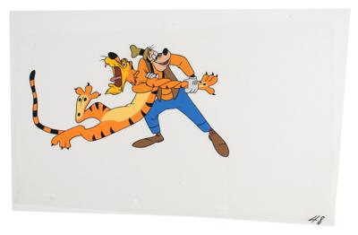 Lot #1122 Goofy and a Tiger production cel from the Disneyland TV Show
