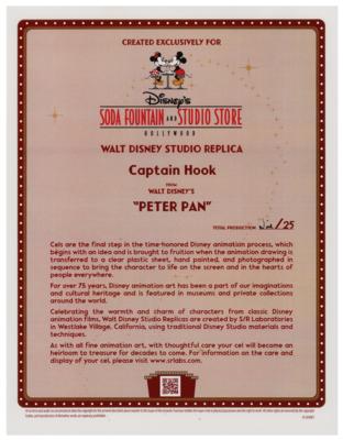Lot #1158 Captain Hook limited edition cel from Peter Pan's 60th Anniversary - Image 3