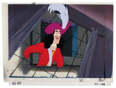 Lot #1156 Captain Hook production cel and production background from Return to Neverland - Image 1