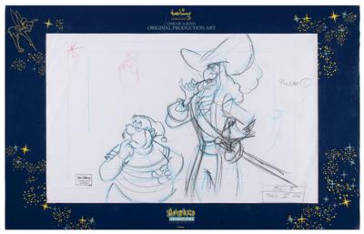 Lot #1157 Captain Hook and Mr. Smee production panorama layout drawing from Return to Neverland - Image 1