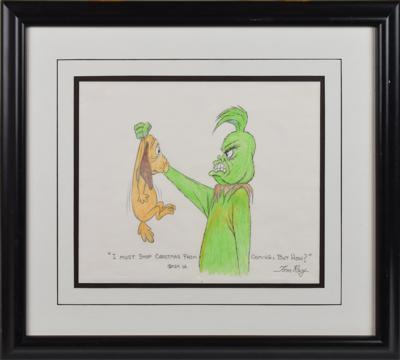Lot #1044 Grinch and Max original drawing by Tom Ray - Image 2