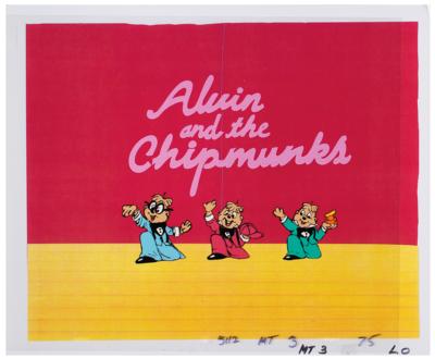 Lot #1201 Alvin, Theodore, and Simon production cel from Alvin and the Chipmunks