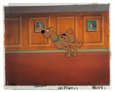 Lot #1193 Scooby-Doo production cel and production background from Scooby-Doo