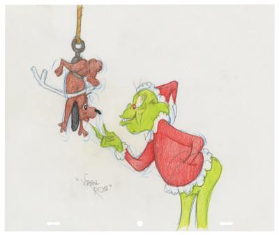 Lot #1177 Grinch and Max original drawing by Virgil Ross
